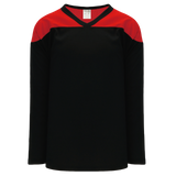 Athletic Knit (AK) H6100Y-249 Youth Black/Red League Hockey Jersey