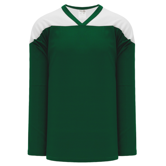 Athletic Knit (AK) H6100A-260 Adult Dark Green/White League Hockey Jersey