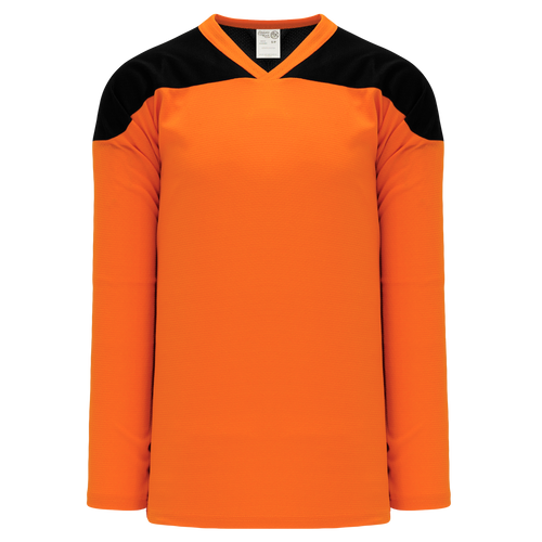 Athletic Knit (AK) H6100A-263 Adult Orange/Black League Hockey Jersey - PSH Sports