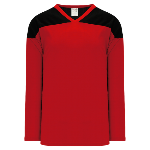 Athletic Knit (AK) H6100Y-264 Youth Red/Black League Hockey Jersey - PSH Sports