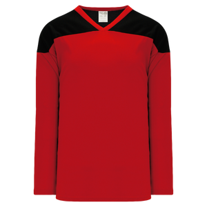 Athletic Knit (AK) H6100A-264 Adult Red/Black League Hockey Jersey