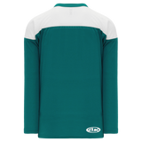 Athletic Knit (AK) H6100A-288 Adult Pacific Teal/White League Hockey Jersey