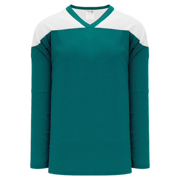 Athletic Knit (AK) H6100Y-288 Youth Pacific Teal/White League Hockey Jersey