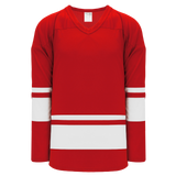 Athletic Knit (AK) H6400A-208 Adult Red/White League Hockey Jersey