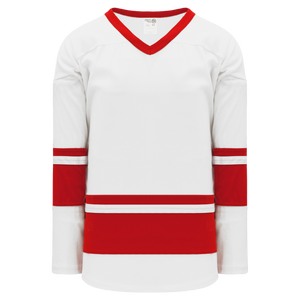 Athletic Knit (AK) H6400Y-209 Youth White/Red League Hockey Jersey