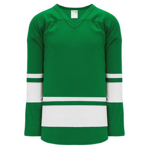 Athletic Knit (AK) H6400A-210 Adult Kelly Green/White League Hockey Jersey - PSH Sports