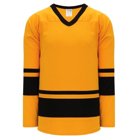 Athletic Knit (AK) H6400Y-213 Youth Gold/Black League Hockey Jersey