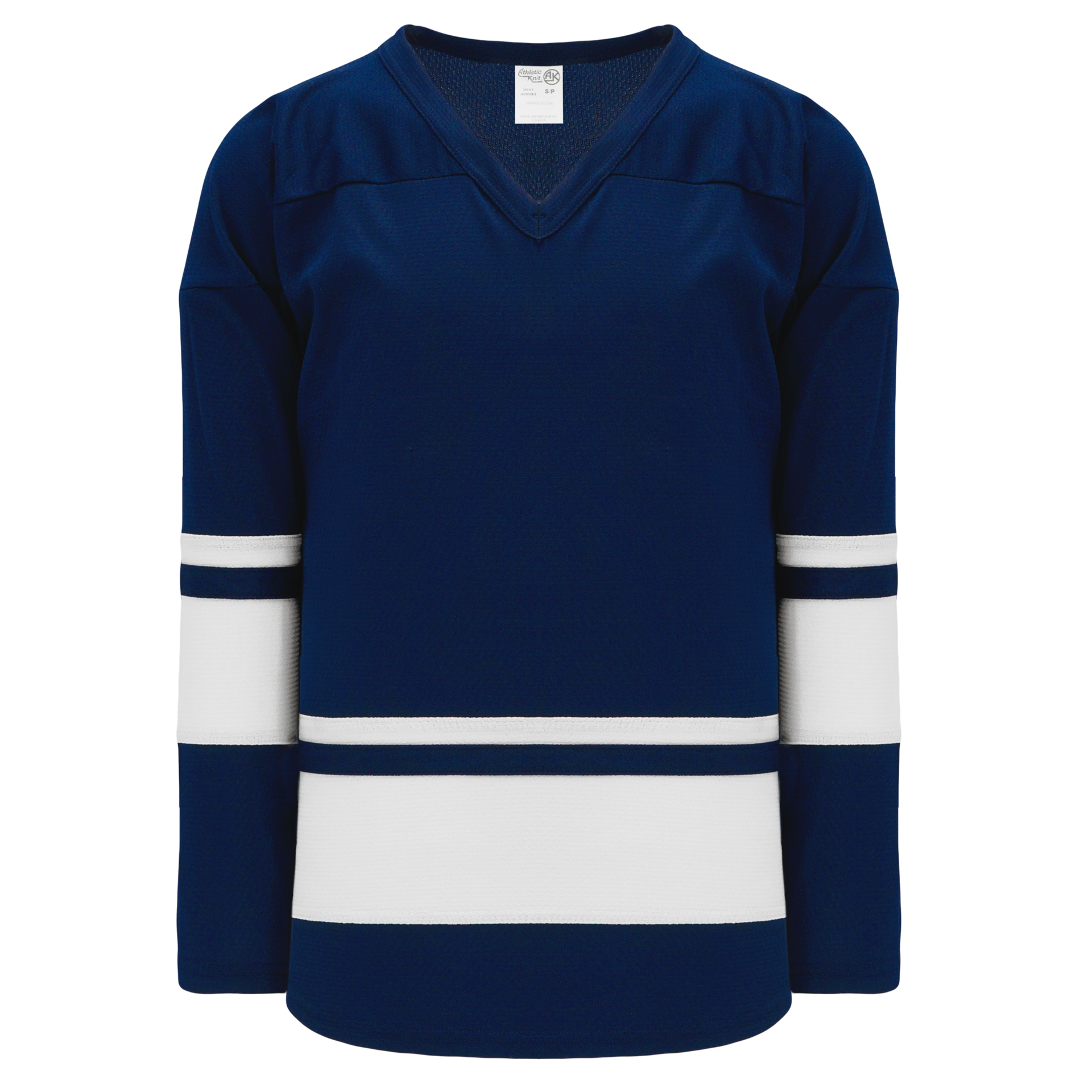 H6100-289 Pro Blue/White Practice Style Blank Hockey Jerseys Adult Medium