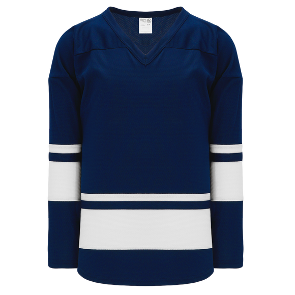Athletic Knit (AK) H6400A-216 Adult Navy/White League Hockey Jersey