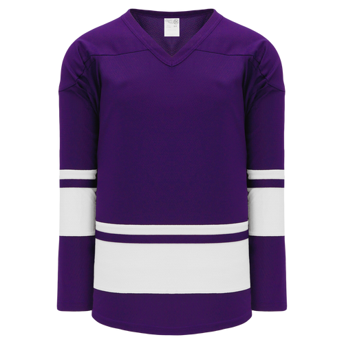 Athletic Knit (AK) H6400A-220 Adult Purple/White League Hockey Jersey - PSH Sports