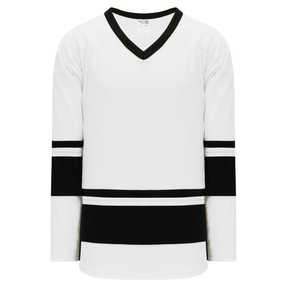 Athletic Knit (AK) H6400Y-222 Youth White/Black League Hockey Jersey