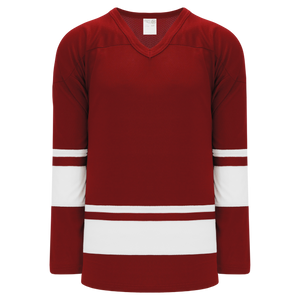Athletic Knit (AK) H6400Y-250 Youth AV Red/White League Hockey Jersey