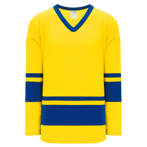 Athletic Knit (AK) H6400A-257 Adult Maize/Royal Blue League Hockey Jersey - PSH Sports