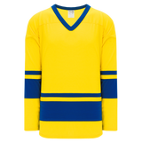 Athletic Knit (AK) H6400Y-257 Youth Maize/Royal Blue League Hockey Jersey