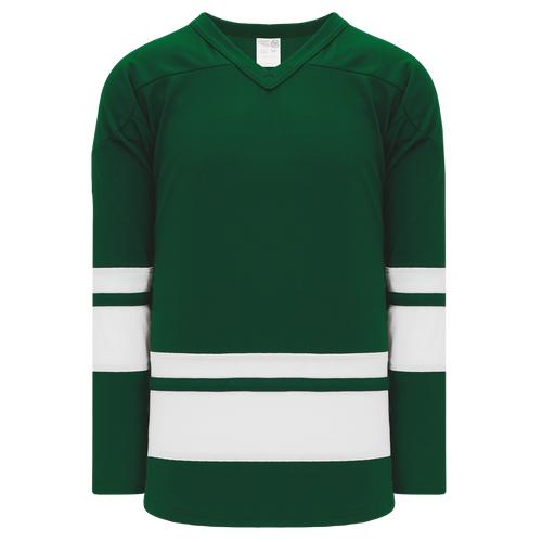 Athletic Knit (AK) H6400A-260 Adult Dark Green/White League Hockey Jersey - PSH Sports