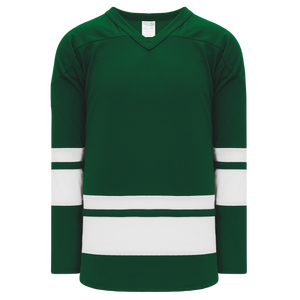 Athletic Knit (AK) H6400A-260 Adult Dark Green/White League Hockey Jersey