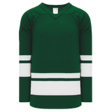 Athletic Knit (AK) H6400A-260 Adult Dark Green/White League Hockey Jersey