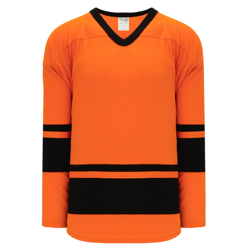 Athletic Knit (AK) H6400A-263 Adult Orange/Black League Hockey Jersey - PSH Sports