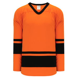 Athletic Knit (AK) H6400A-263 Adult Orange/Black League Hockey Jersey
