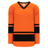 Athletic Knit (AK) H6400A-263 Adult Orange/Black League Hockey Jersey