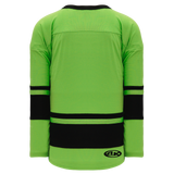 Athletic Knit (AK) H6400Y-269 Youth Lime Green/Black League Hockey Jersey