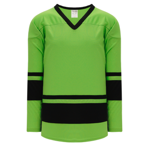Athletic Knit (AK) H6400A-269 Adult Lime Green/Black League Hockey Jersey