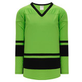 Athletic Knit (AK) H6400Y-269 Youth Lime Green/Black League Hockey Jersey