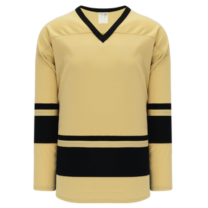 Athletic Knit (AK) H6400A-282 Adult Vegas Gold/Black League Hockey Jersey