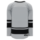 Athletic Knit (AK) H6400A-822 Adult Grey/Black League Hockey Jersey