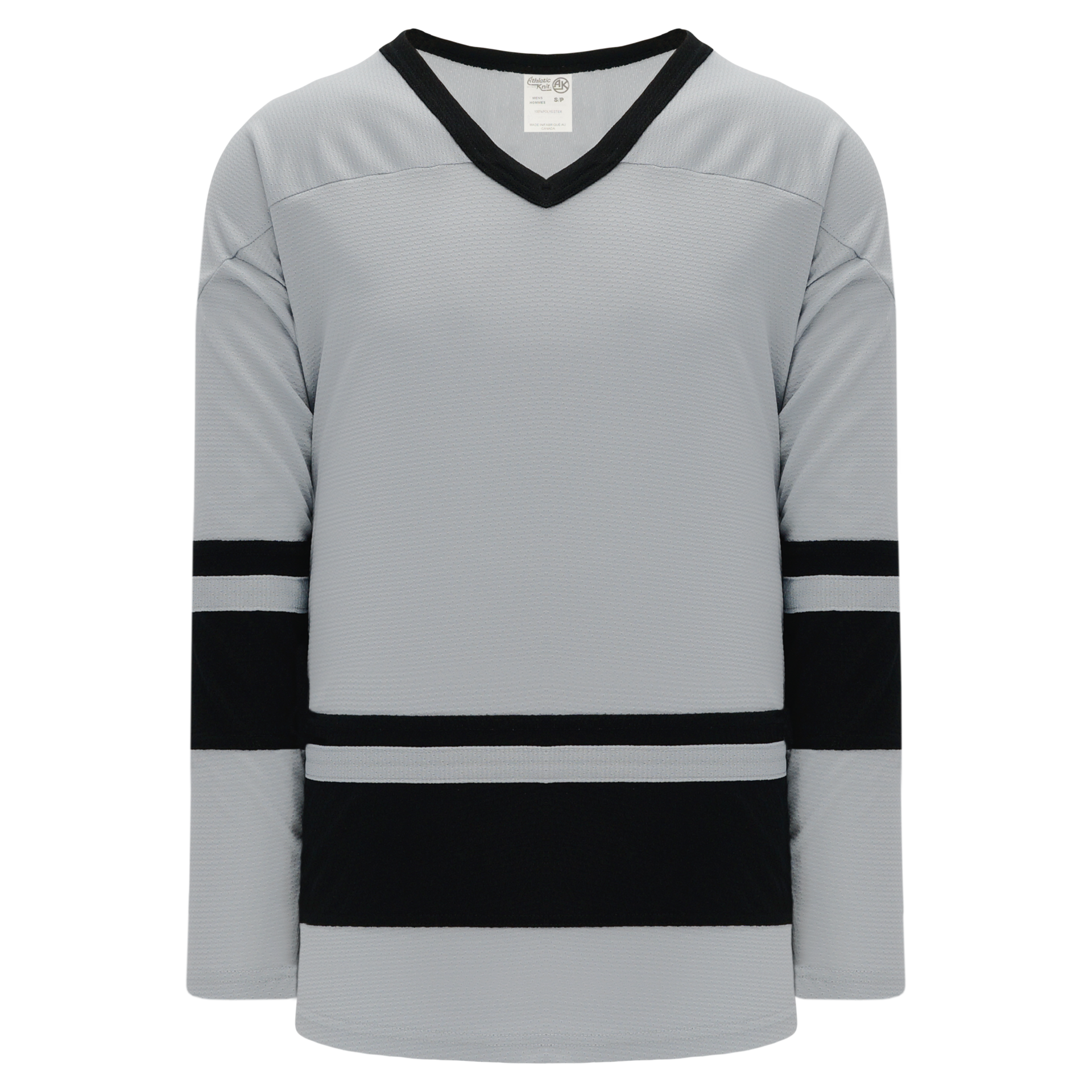 H6500-348 Black/White/Red League Style Blank Hockey Jerseys Adult 2XL