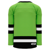 Athletic Knit (AK) H6500Y-107 Youth Lime Green/Black/White League Hockey Jersey
