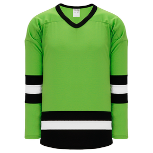 Athletic Knit (AK) H6500Y-107 Youth Lime Green/Black/White League Hockey Jersey