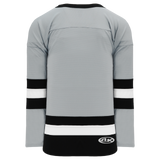 Athletic Knit (AK) H6500A-112 Adult Grey/Black/White League Hockey Jersey