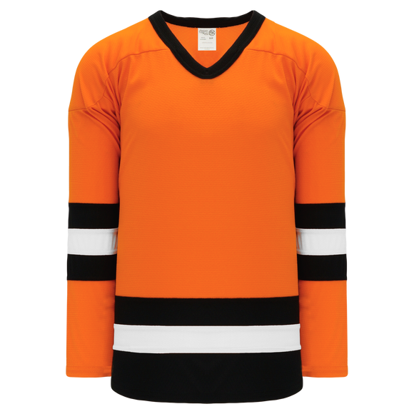 Athletic Knit (AK) H6500Y-330 Youth Orange/Black/White League Hockey Jersey