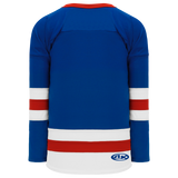Athletic Knit (AK) H6500A-333 Adult Royal Blue/White/Red League Hockey Jersey