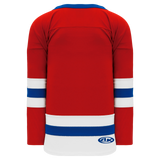 Athletic Knit (AK) H6500Y-344 Youth Red/White/Royal Blue League Hockey Jersey