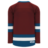 Athletic Knit (AK) H6500 Cardinal Red/Capital Blue/White League Hockey Jersey - PSH Sports