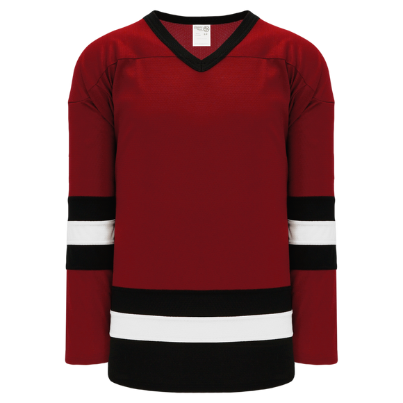 Athletic Knit (AK) H6500A-426 Adult AV Red/Black/White League Hockey Jersey