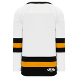 Athletic Knit (AK) H6500Y-436 Youth White/Black/Gold League Hockey Jersey