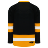 Athletic Knit (AK) H6500Y-437 Youth Black/Gold/White League Hockey Jersey