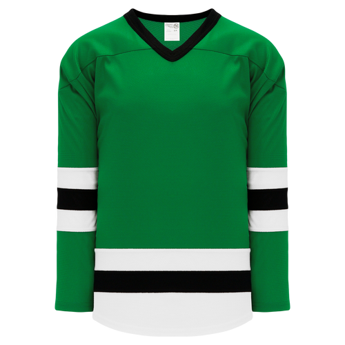 Athletic Knit (AK) H6500A-440 Adult Kelly Green/White/Black League Hockey Jersey - PSH Sports
