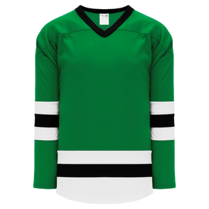 Athletic Knit (AK) H6500A-440 Adult Kelly Green/White/Black League Hockey Jersey