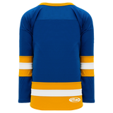 Athletic Knit (AK) H6500A-447 Adult Royal Blue/Gold/White League Hockey Jersey