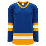 Athletic Knit (AK) H6500Y-447 Youth Royal Blue/Gold/White League Hockey Jersey