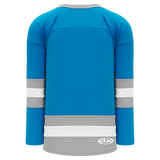 Athletic Knit (AK) H6500A-459 Adult Pro Blue/Grey/White League Hockey Jersey