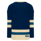 Athletic Knit (AK) H6500Y-464 Youth Navy/Sand/Capital Blue League Hockey Jersey