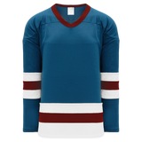 Athletic Knit (AK) H6500 Capital Blue/White/Cardinal Red League Hockey Jersey - PSH Sports