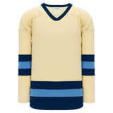 Athletic Knit (AK) H6500A-545 Adult Sand/Navy/Sky Blue League Hockey Jersey