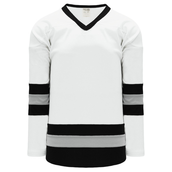 Athletic Knit (AK) H6500Y-627 Youth White/Black/Grey League Hockey Jersey