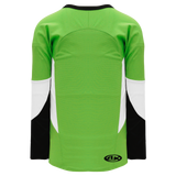 Athletic Knit (AK) H6600A-107 Adult Lime Green/Black/White League Hockey Jersey